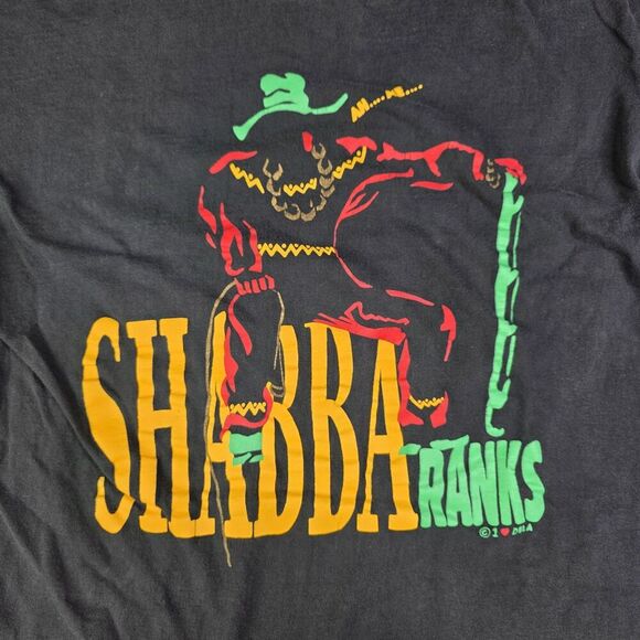 1991 Shabba Ranks Shirt Reggae as Raw As Ever Tour Rap Tee Band Tee Size Large - Picture 5 of 7